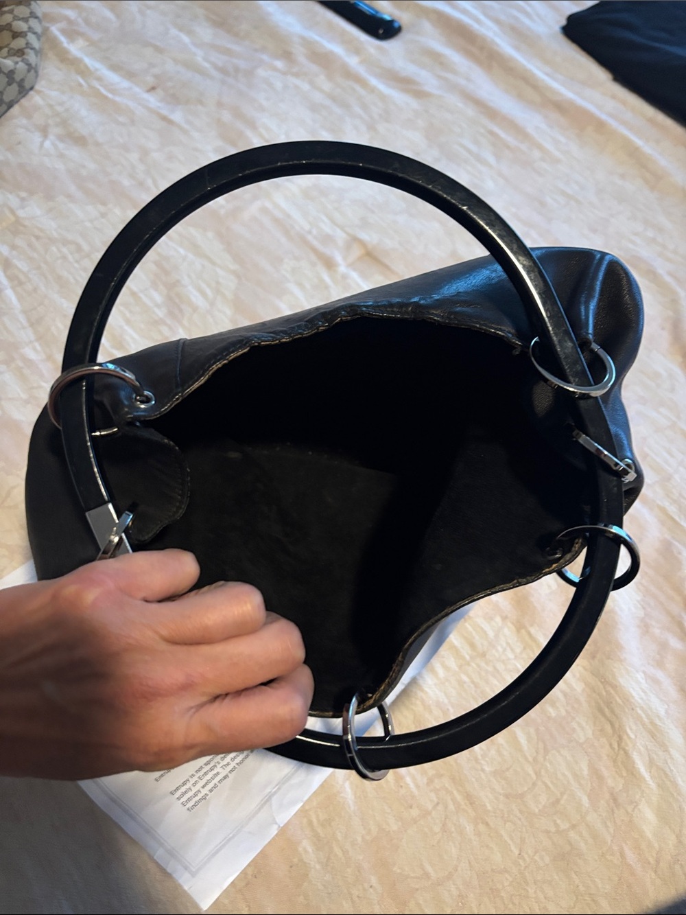 Gucci Black Leather Shoulder Hobo with Silver Hardware - Picture 3 of 6